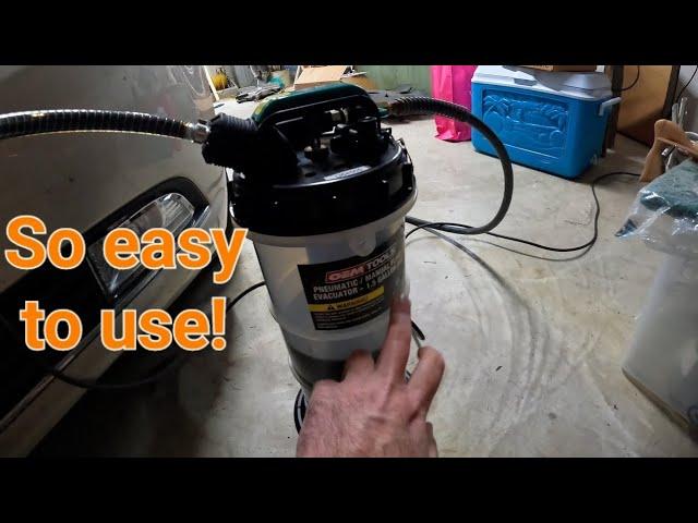 OEM Tools fluid extractor (manual and pneumatic) tool demo and review. Great DIY tool