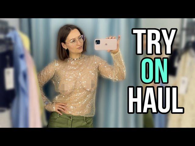 [4K] New TRANSPARENT clothes Try On Haul in the Mall 2024 | With Klara Si