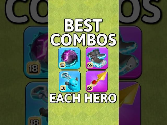 STRONGEST Equipment COMBINATION for EVERY HERO #clashofclans