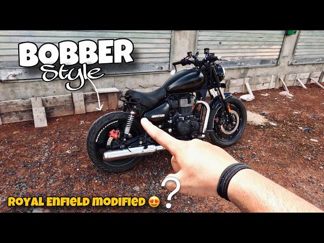 RE METEOR350 TRANSFORMED Into BOBBER BIKE? | ROYAL ENFIELD MODIFICATIONS IN INDIA