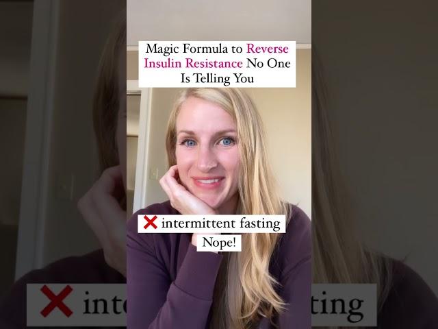 Magic Formula to Reverse Insulin Resistance No One Is Telling You