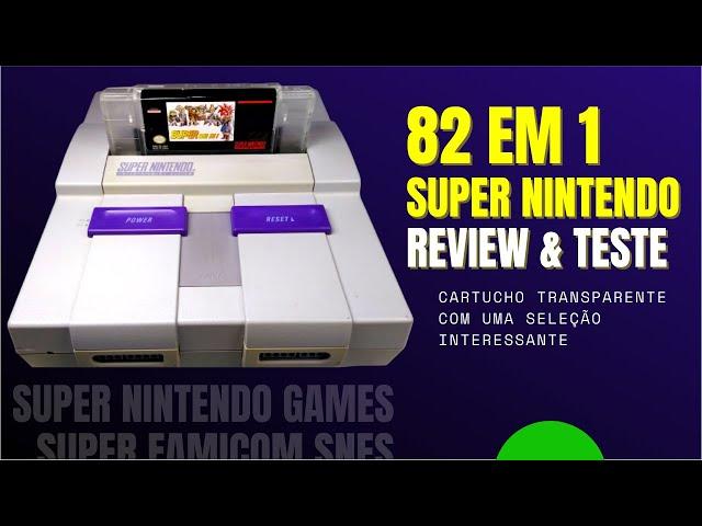 Cartucho de Super Nintendo Transparente com 82 Jogos em 1 do AliExpress