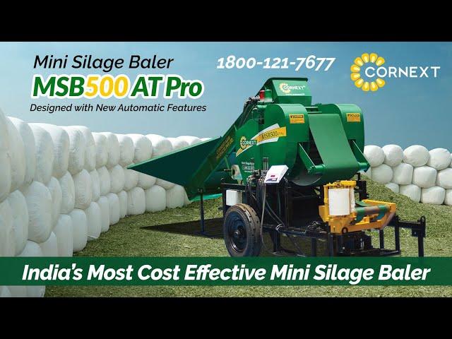 Cornext MSB500 AT Pro - Mini Silage Baler with Automatic Features - Call 1800-121-7677