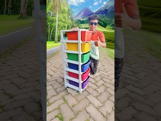 6 compartments plastic chest of drawers unboxing 