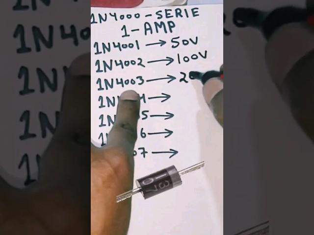 1N4007 Diode voltage Ampere || 1N5408 Diode Voltage Ampere || Electronics Verma || #shorts