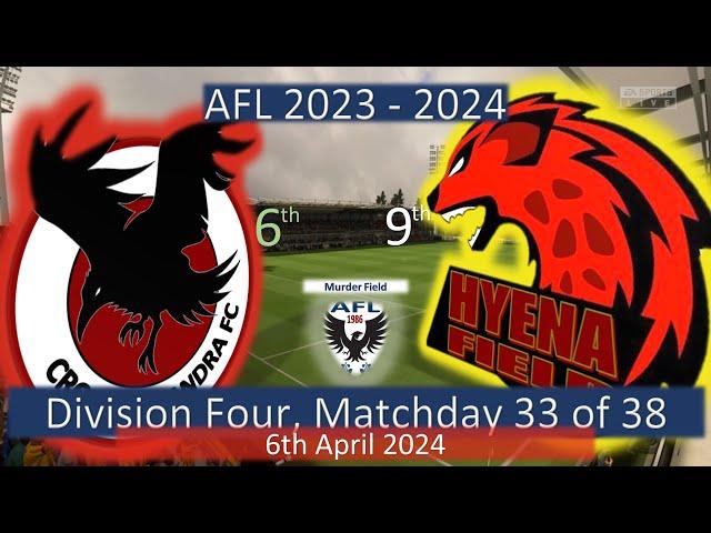 2023 - 2024 Division Four MD33, Crow Alexandra v Hyena Field