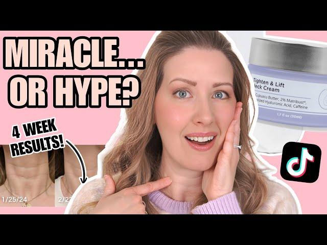 I TRIED THE VIRAL "MIRACLE" NECK CREAM....4 WEEK RESULTS!