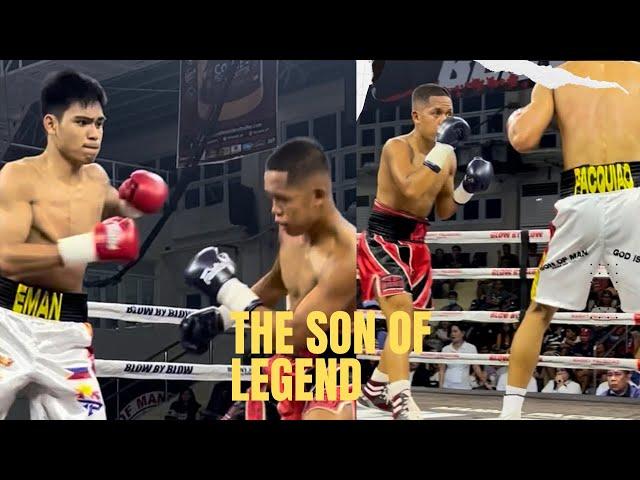 The son of Pacquiao na si Emanuel pacquiao jr vs Cudiamat First fight in pro boxing