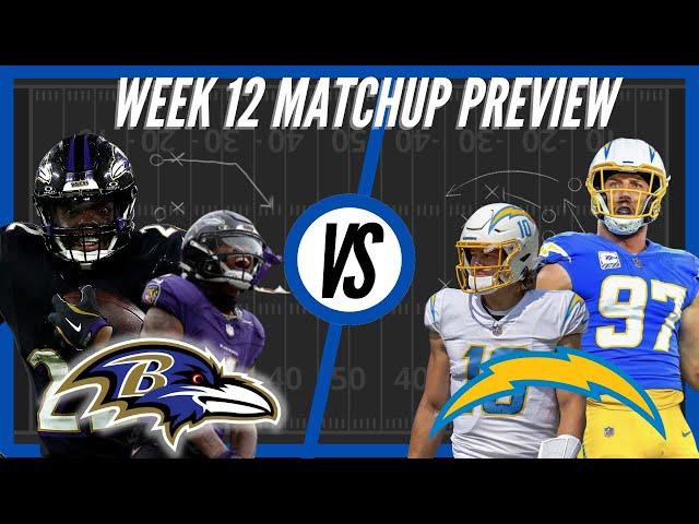 Baltimore Ravens vs Los Angeles Chargers | Week 12 Preview