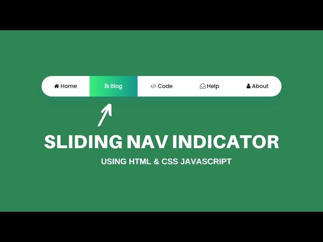 Animated Sliding Menu Indicator | Navigation Bar Using Html &  CSS JQuery | #vishwebdesign