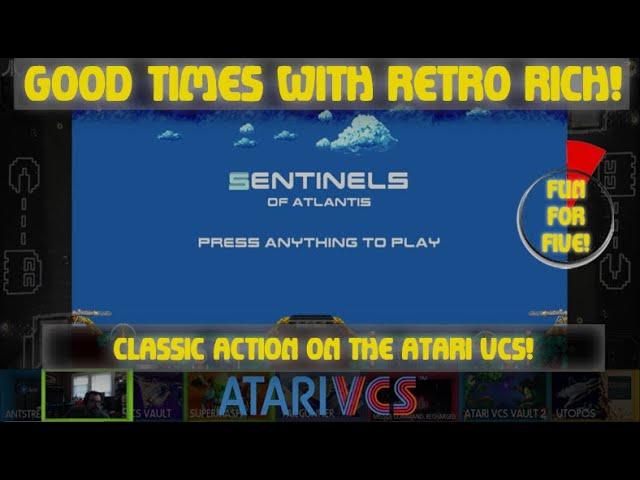 Atari VCS - Sentinels of Atlantis! - Fun For Five! Good Times With Retro Rich Ep. 478