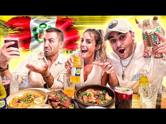 Españoles PROBANDO COMIDA PERUANA por PRIMERA VEZ!! “Comen corazón”