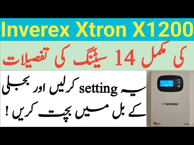 Inverex Xtron X1200 Complete 14 Setting details