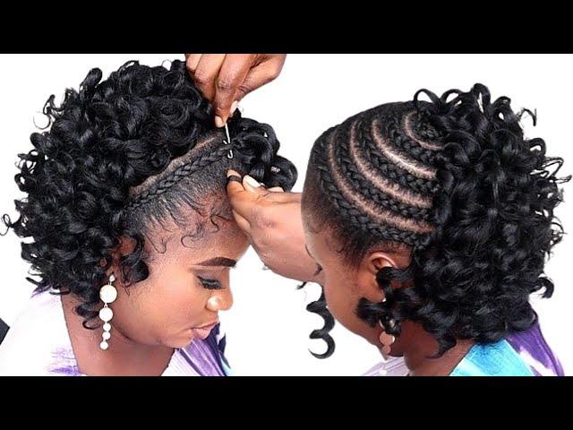 Stunning Curly crochet Braid Hairstyle /  Easy and Stylish Natural Hairstyle  for  simple ladies