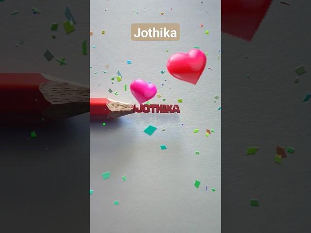 #jothika #nameart #pencilart #pencilcarving