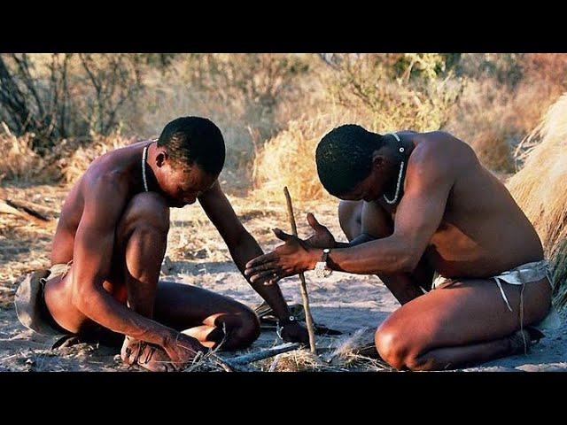 Village Life Routine Hadzabe prepare lion meat for lunch Village Cooking Hadzabe Tribe#hadzabetribe