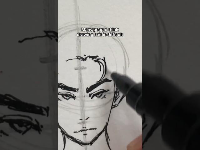 EASIEST WAY to DRAW ANIME FACE!! - #art