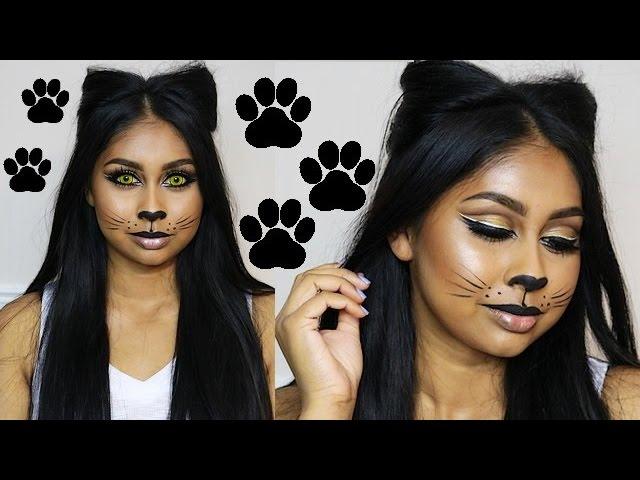 FULL ON SLAYYY GLAM: Drugstore Cat Makeup & Cat Ears Hairstyle Tutorial