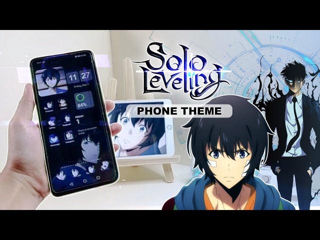  how to make an anime theme on phone - solo leveling theme (all icons customized with widgets)