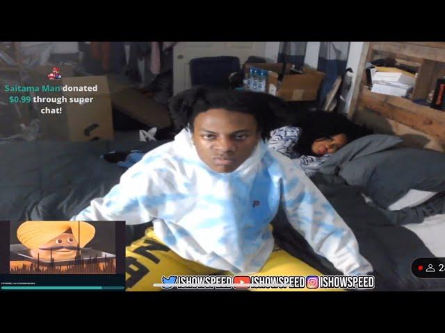 iShowSpeed Sleep Stream With NEW GIRLFRIEND, But Fans Play Clips.. Part 1