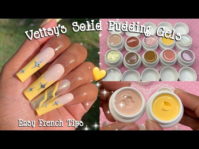 Testing Vettsy Soild Pudding Gels | Easy French Tip Tutorial | Aliexpress Full Cover Nails