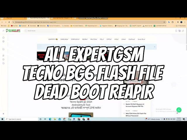 Tecno BG6 Tecno Spark Go 2024 Flash File Dead Boot Reapir