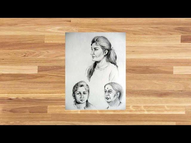 Portrait Study | Pencil Sketch | Check channel for Demos #shorts #youtubeshorts #artshorts #portrait