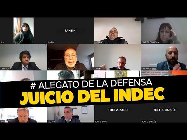 Guillermo Moreno  "Juicio del Indec, alegato de la defensa"