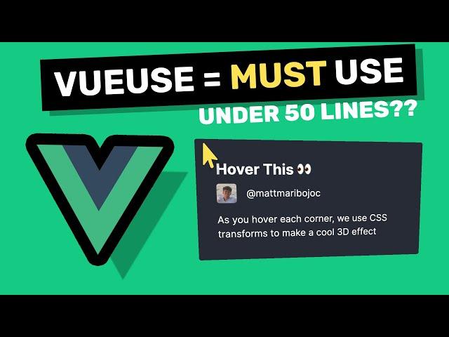 FAST 3D Hover Effects with VueUse