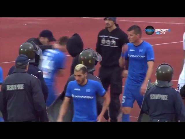 Levski fans forced own players to take off shirts after they lose with CSKA Sofia 28.05.2017