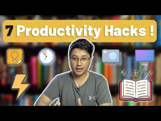 Top 7 PRODUCTIVITY Hacks I Learned | Make IT WORTH YOUR TIME | Aenish Shrestha