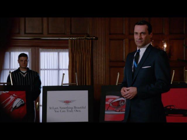 Mad Men Jaguar Sales Pitch "At Last Something Beautiful You Can Truly Own"