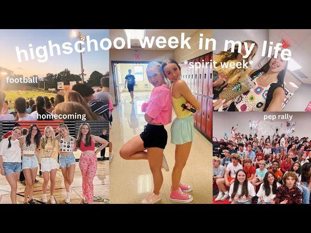 high school week in my life vlog *spirit week, homecoming, football, pep rally, friends, + more*