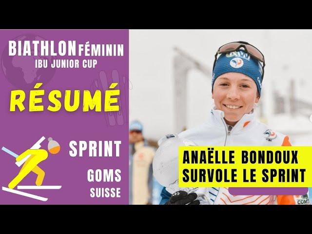 Biathlon | Anaëlle BONDOUX survole le SPRINT de l'IBU Cup Junior à Goms en Suisse | 20/12/2024