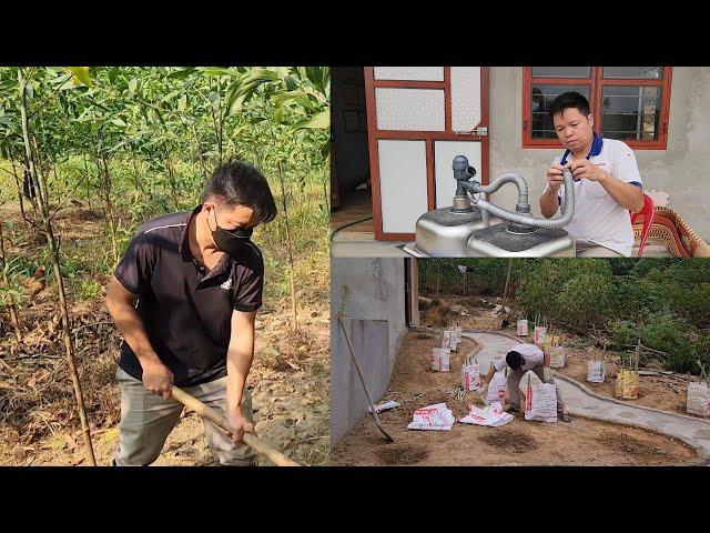 Weed the acacia garden, use bamboo sacks around rose bushes and buy a sink.