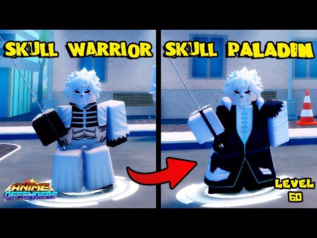 LVL 60 SKULL PALADIN MYTHIC UNIT SHOWCASE - ANIME DEFENDERS