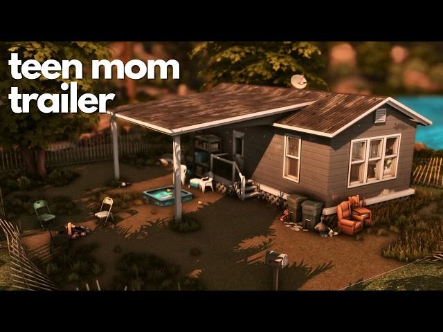 A Rundown Mobile Home For A Teen Mom|| Sims 4 Speed Build || NO CC