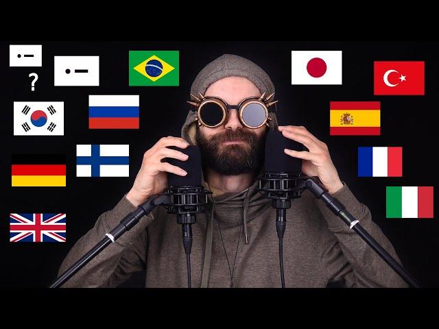 ASMR ..  .-.. --- ...- .  -.-- --- ..- (English + 11 languages)