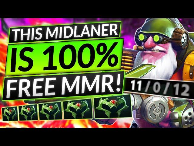 NEW Mid Sniper is FREE MMR - BUILDS and CARRY TIPS to DESTROY Midlane - Dota 2 Guide