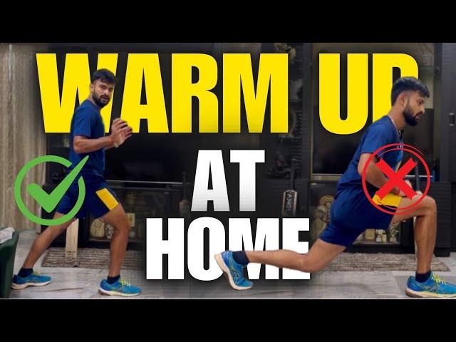 How to do WARM UP & STRETCHING: *SIMPLE & EFFECTIVE*  | CRICKET STRETCHING EXERCISES at HOME 