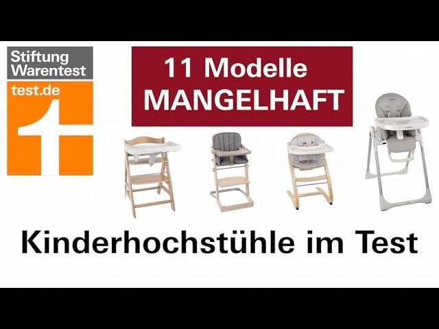 Hochstühle im Test: Jeder zweite Kinderhochstuhl ist mangelhaft