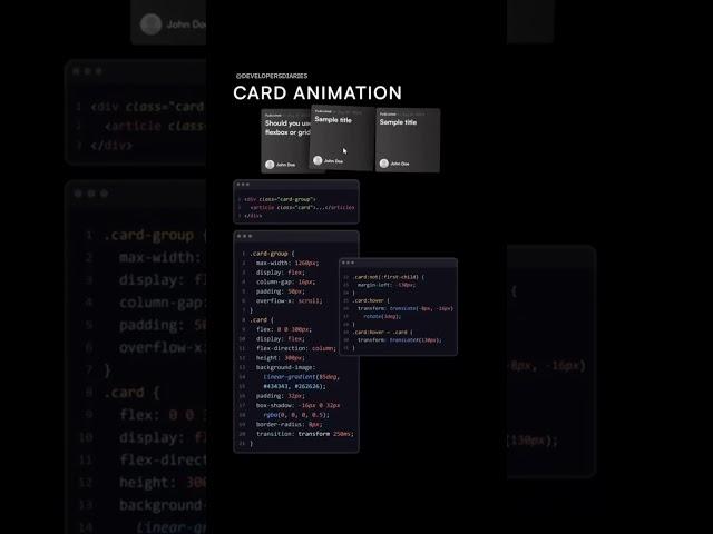  amazing Card️ Hover animation using HTML CSS  try it.  #coding #webdevelopment #webdesign #css