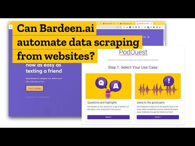 Using Bardeen AI for automated data scraping