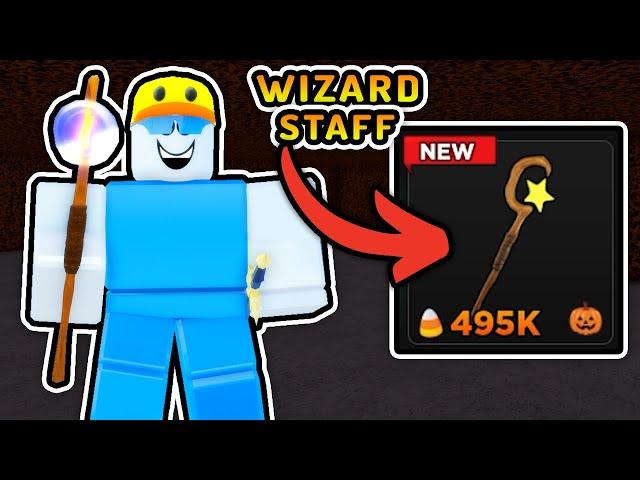 SHOWCASING THE WIZARD STAFF IN ROBLOX FLAG WARS!