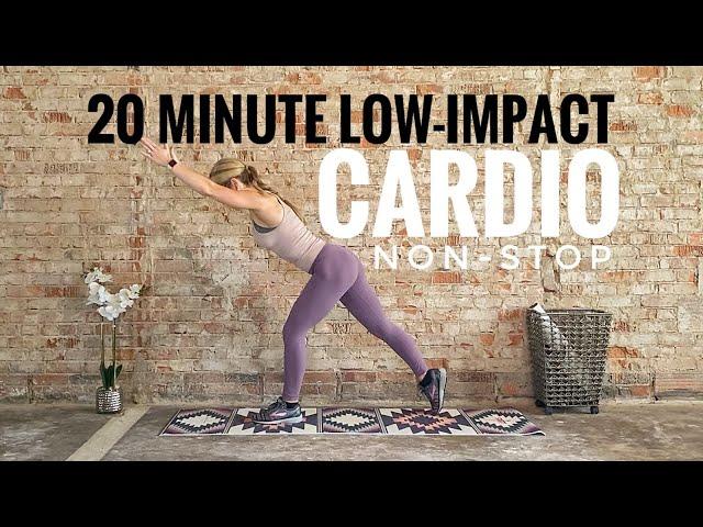 20 Minute Low Impact Cardio Workout | Non-Stop | Challenging | Bodyweight Only