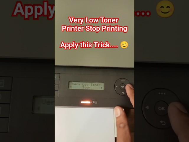 How to Quickly Reset Low Toner Error on HP LaserJet MFP | Fix Printer Stop: Proven Trick! #shorts