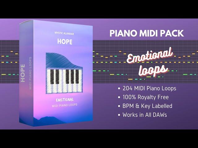 Piano MIDI Pack | Emotional MIDI Loops | Royalty-Free Piano Loop Kit