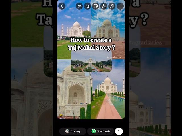 Create this viral instagram story with Taj Mahal #viral #shorts #instagramstory #agra #tajmahal