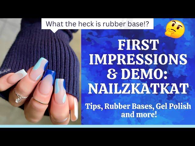 What exactly is rubber base gel!? Testing out bunch of NailzKatKat products