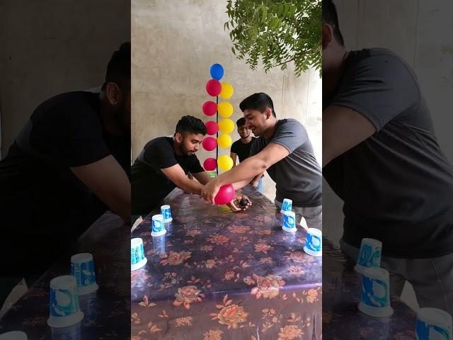 Hamza vs Daniyal | Balloon Air Cup Knockdown Challenge | FMG #shorts #games #viralvideo